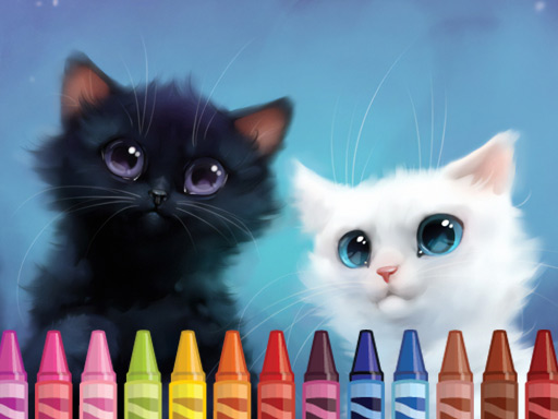 4GameGround - Kittens Coloring Online